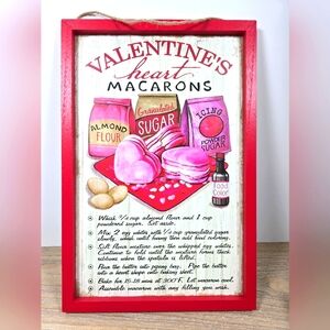 Valentine's Heart Macarons Whimsical Cottagcore Decor 10.75 X 16 In Nwt